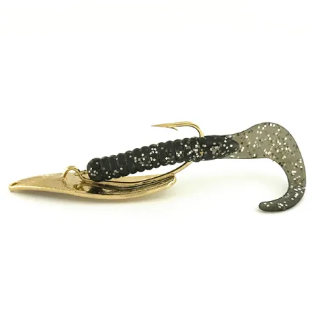 Vintage Mepps Timber Doodle 0, 1/4oz Gold / Black fishing spoon #6915