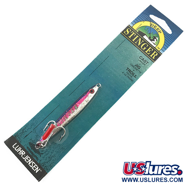  Luhr Jensen Deep Stinger UV, 3/4oz Silver / Red fishing spoon #6927