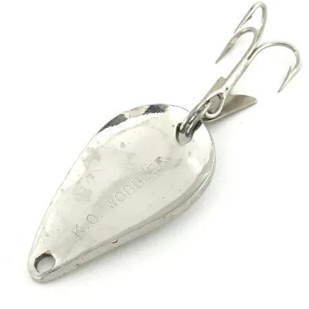 Vintage Acme K.O. Wobbler, 1/4oz Nickel fishing spoon #6931