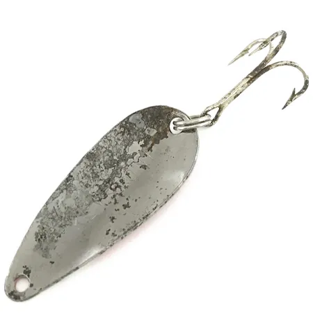 Vintage Unknown Keystone, 3/16oz Red / White / Nickel fishing spoon #6934