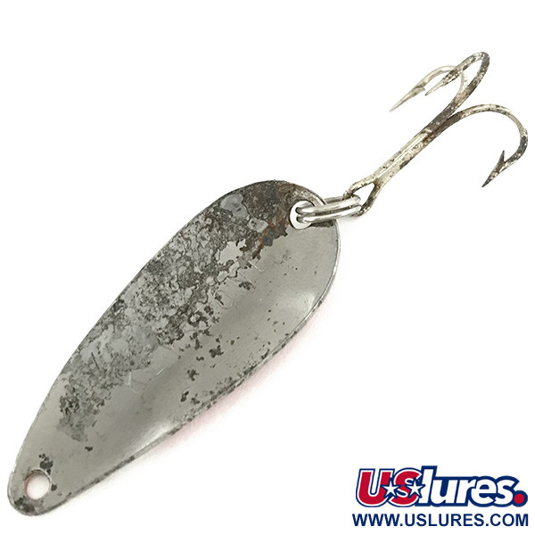 Vintage  Unknown Keystone, 3/16oz Red / White / Nickel fishing spoon #6934