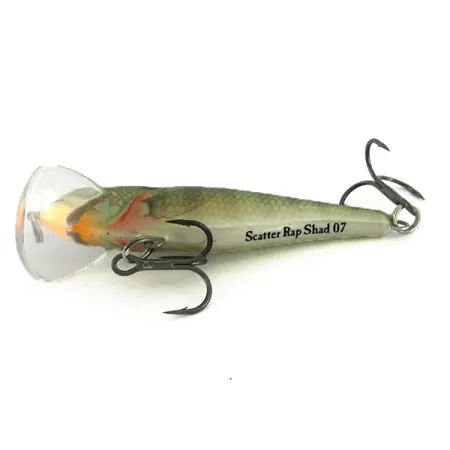Vintage Rapala Scatter Rap Shad SCRS07, 1/4oz Perch fishing lure #6943