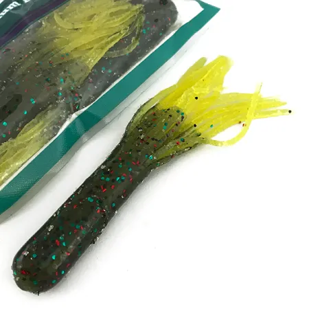 Bass Pro Shops Tournament Series soft bait 6pcs, Green Pumpkin Chartreus fishing #6952