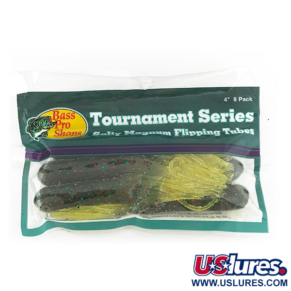   Bass Pro Shops Tournament Series soft bait 6pcs,  Green Pumpkin Chartreus fishing #6952