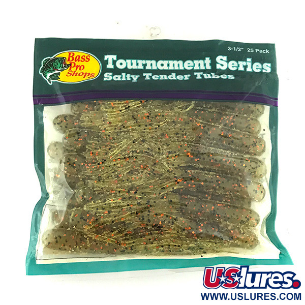   Bass Pro Shops Tournament Series soft bait 23 pcs,  Green Pumpkin / Red fishing #6955