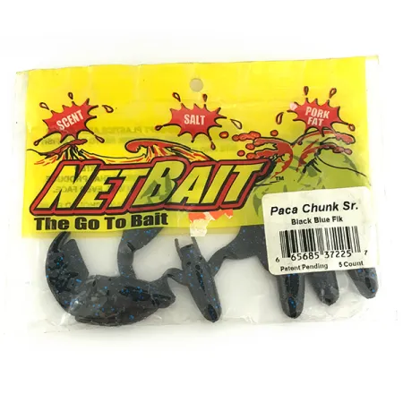 NetBait Netbait Chunk Sr soft bait 5pcs, Black Blue fishing #6956