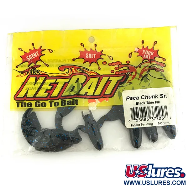 NetBait Netbait Chunk Sr soft bait 5pcs, Black Blue fishing #6956