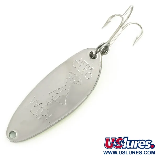 Vintage Seneca Little Cleo (Hula Girl), 1/3oz Yellow / Green / Nickel fishing spoon #6968