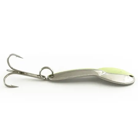 Vintage Acme Dazzler #2, 1/4oz Green / Nickel fishing spoon #15742