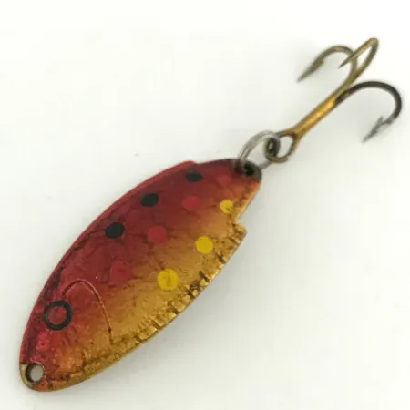 Vintage Thomas Buoyant, 3/16oz Rainbow Red Trout fishing spoon #6982