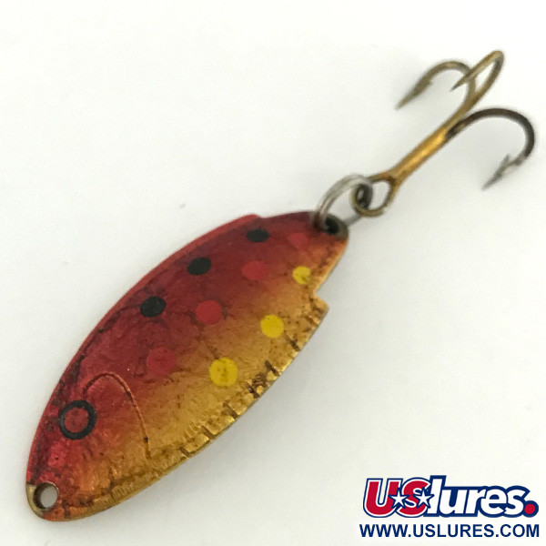 Vintage   Thomas Buoyant, 3/16oz Rainbow Red Trout fishing spoon #6982