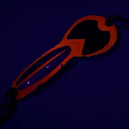 Vintage Loco 2 Glen Evans UV, 1/4oz Red / Nickel UV Glow in UV light, Fluorescent  fishing spoon #6985