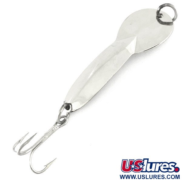 Vintage  Luhr Jensen Loco 3, 3/5oz Nickel fishing spoon #7000