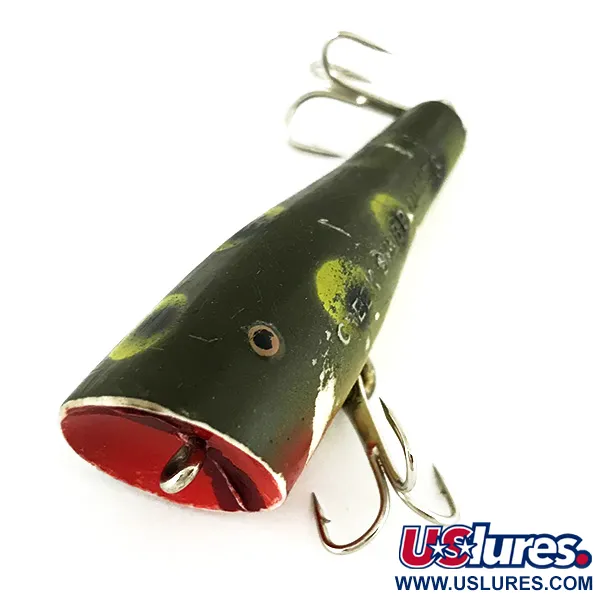 Vintage   Creek Chub Plunker, 3/16oz Frog fishing lure #7011
