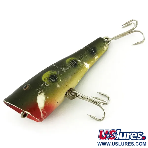 Vintage   Creek Chub Plunker, 3/16oz Frog fishing lure #7011