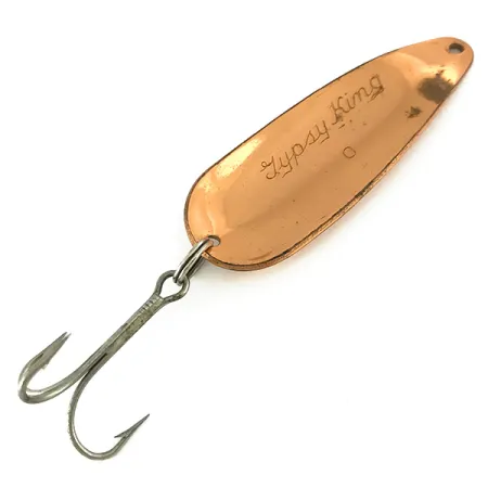 Vintage Weller Gypsy King 0, 2/5oz Copper fishing spoon #7022