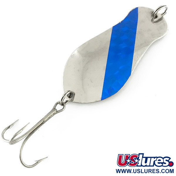 Vintage  K-B Bait K-B Spoon 2, 1/2oz Nickel / Blue fishing spoon #7026