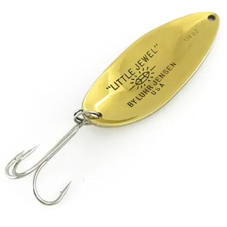 Vintage Luhr Jensen Little Jewel, 3/4oz Gold fishing spoon #7028