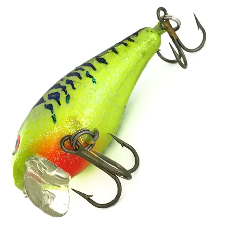 Vintage Mann's Bait  Mann's 1-Minus Crankbaits Mid, 2/5oz Fire Tiger fishing lure #7033