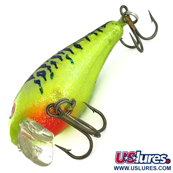 Vintage Mann's Bait  Mann's 1-Minus Crankbaits Mid, 2/5oz Fire Tiger fishing lure #7033