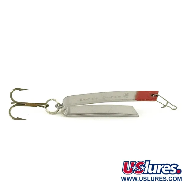 Vintage Luhr Jensen Super-Duper 503, 1/8oz Nickel / Red fishing spoon #7046