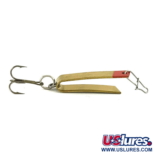 Vintage Luhr Jensen Super-Duper 501, 3/32oz Gold / Red fishing spoon #7047