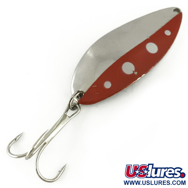 Vintage  Seneca Little Cleo (Hula Girl), 3/4oz Nickel / Red / White fishing spoon #7053
