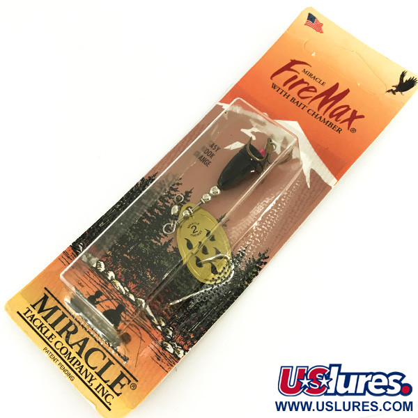   Luhr Jensen Fire Max Miracle 2, 1/4oz Gold / Black spinning lure #7056