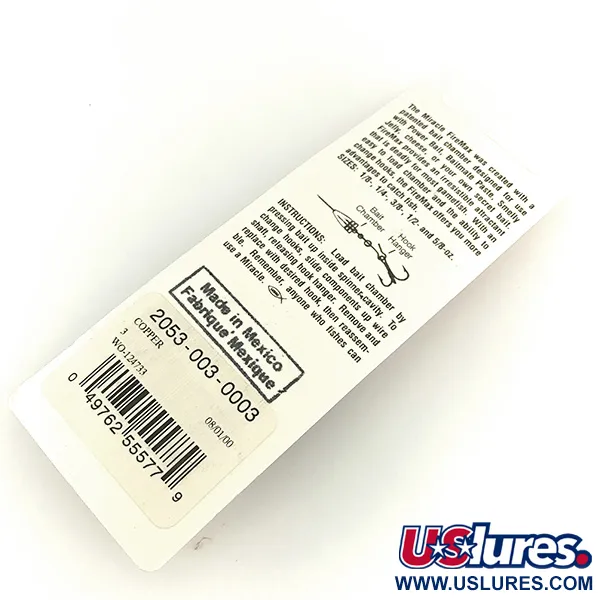   Luhr Jensen Fire Max Miracle 3, 2/5oz Copper spinning lure #7057