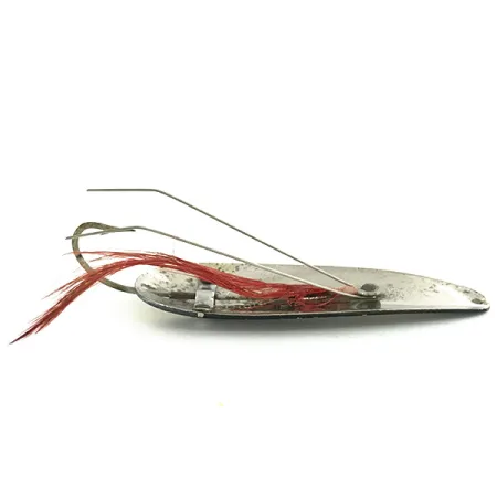 Vintage Eppinger Weedless Dardevle, 1oz Black / White / Nickel fishing spoon #7068