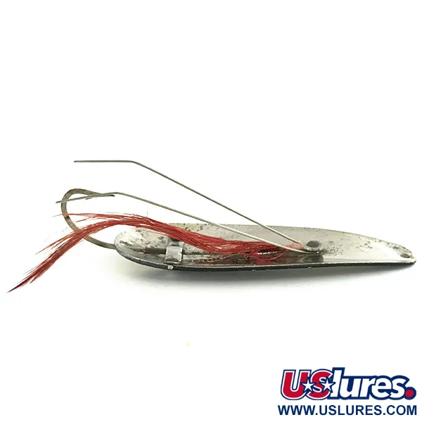 Vintage  Eppinger Weedless Dardevle, 1oz Black / White / Nickel fishing spoon #7068