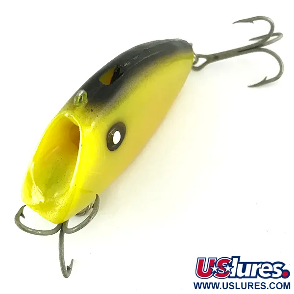 Vintage  Aquasonic Lures  Aquasonic Chatterbox UV, 1/2oz Yellow fishing lure #7082