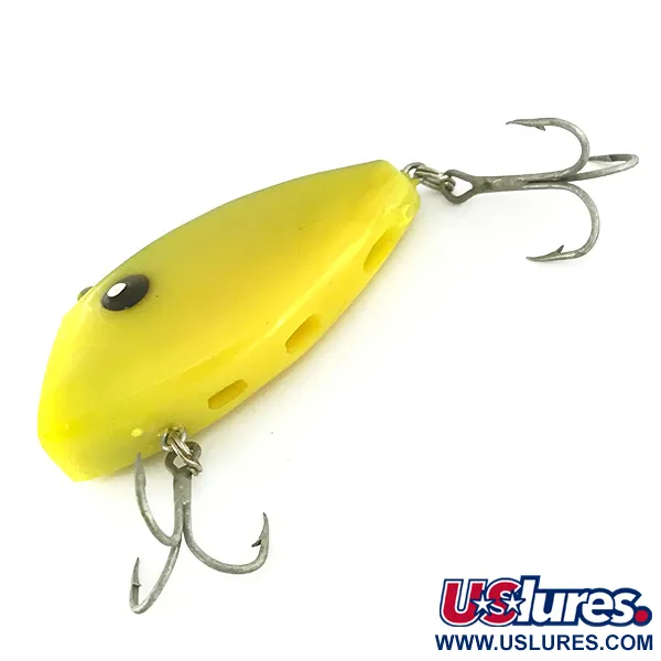 Vintage  Aquasonic Lures  Aquasonic Chatterbox UV, 1/2oz Yellow fishing lure #7082