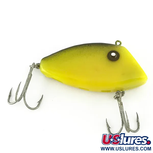 Vintage  Aquasonic Lures  Aquasonic Chatterbox UV, 1/2oz Yellow fishing lure #7082