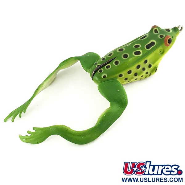 Vintage   Savage Gear 3D Hollow Body Frog, 1/2oz Green Leopard Glossy  fishing #7084