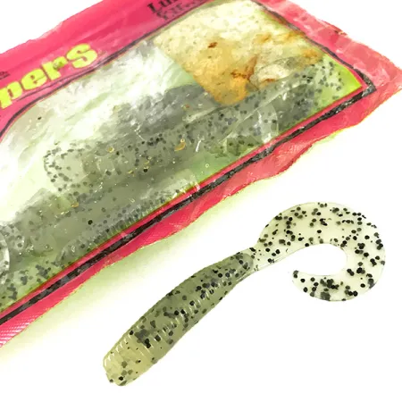 Chompers Single Tail Grub 8pcs, Chartreuse Pepper fishing #7088