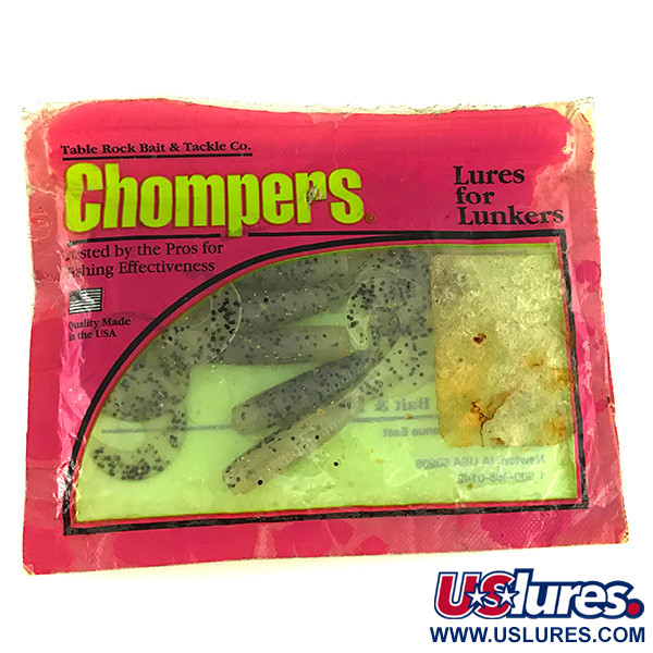   Chompers Single Tail Grub 8pcs,  Chartreuse Pepper fishing #7088