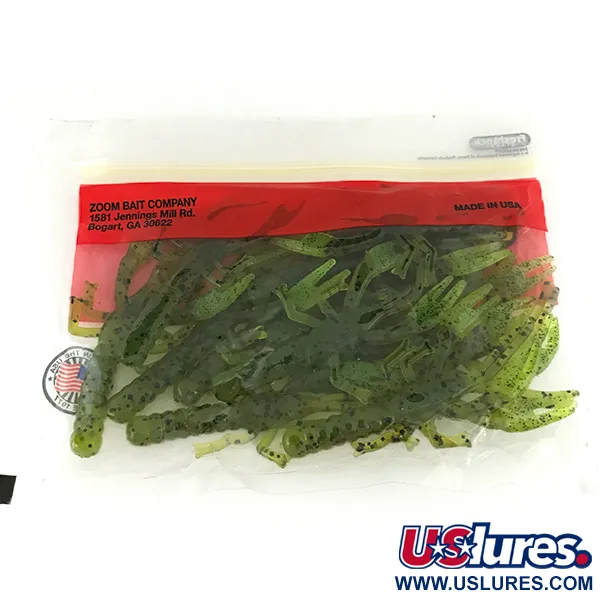 Zoom Lil Critter Craw soft bait 12pcs, Wat Seed / Chartreuse fishing #7091