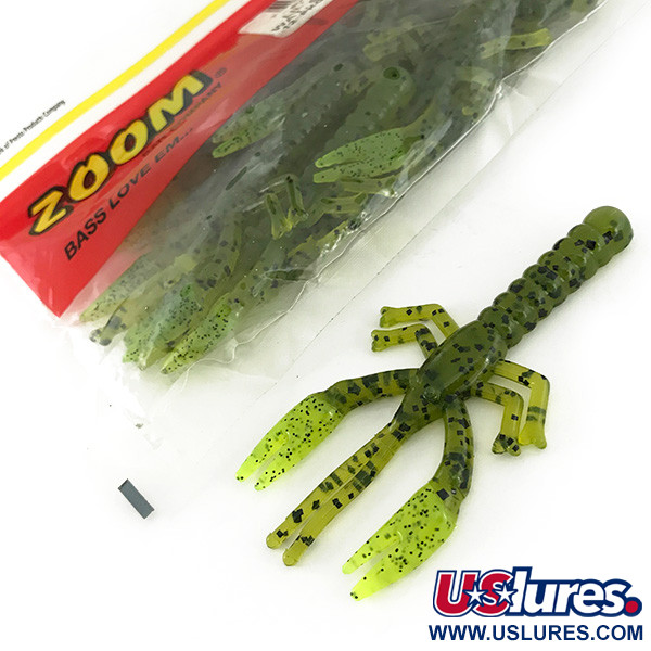   Zoom Lil Critter Craw soft bait 12pcs,  Wat Seed / Chartreuse fishing #7091