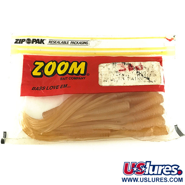   Zoom Split Tail Trailer soft bait 18pcs,  White Pearl fishing #7092