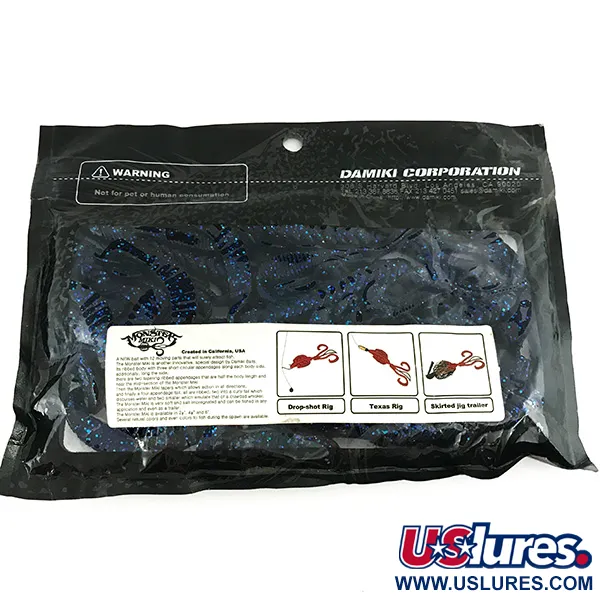 Damiki Monster Miki soft bait 8pcs, Blue fishing #7096