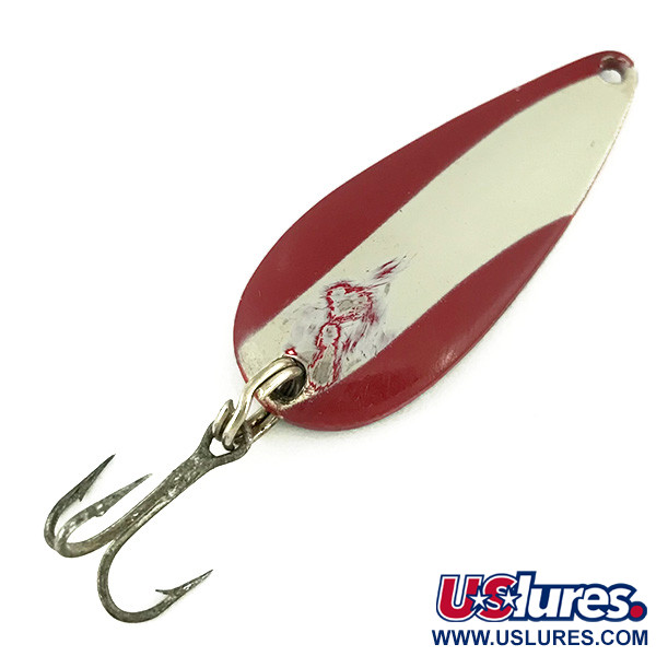 Vintage  Eppinger Dardevle Spinnie, 1/3oz Red / White / Nickel fishing spoon #7101