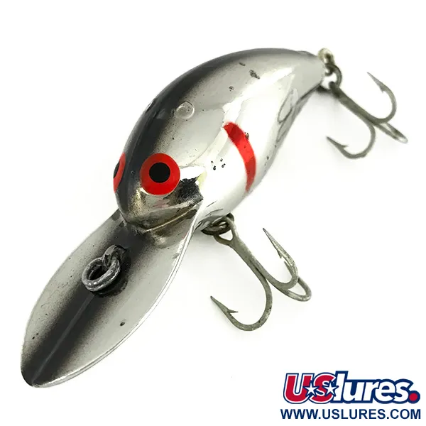 Vintage Bomber model 7A baby striper, 1/3oz Silver fishing lure #7105