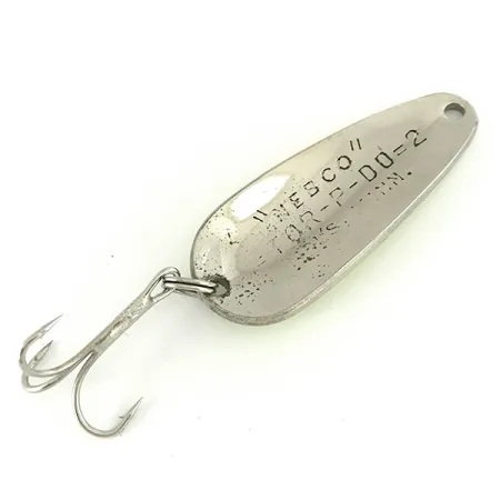 Vintage Nebco Tor-P-Do 2 UV, 1/2oz Yellow / Red / Nickel fishing spoon #7109
