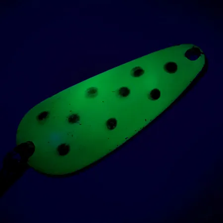 Vintage Nebco Tor-P-Do 2 UV, 1/2oz Yellow / Red / Nickel fishing spoon #7109