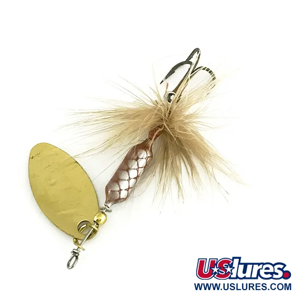  Yakima Bait Worden’s Original Rooster Tail, 1/16oz Gold / Brown spinning lure #7113