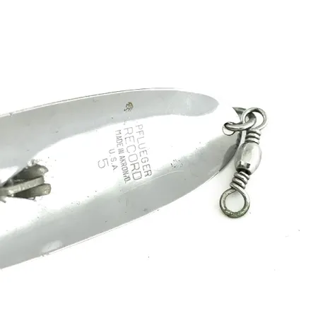 Vintage Pflueger Record, 2/3oz Nickel fishing spoon #7116