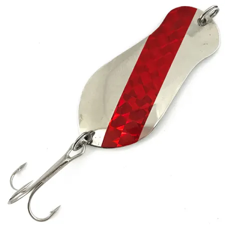 Vintage K-B Bait K-B Spoon, 1/2oz Nickel / Red fishing spoon #7119