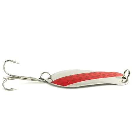 Vintage K-B Bait K-B Spoon, 1/2oz Nickel / Red fishing spoon #7119