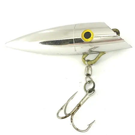 Vintage Luhr Jensen Luhr-Jensen J-Plug, 2/5oz Mirror Silver / Red fishing lure #7129